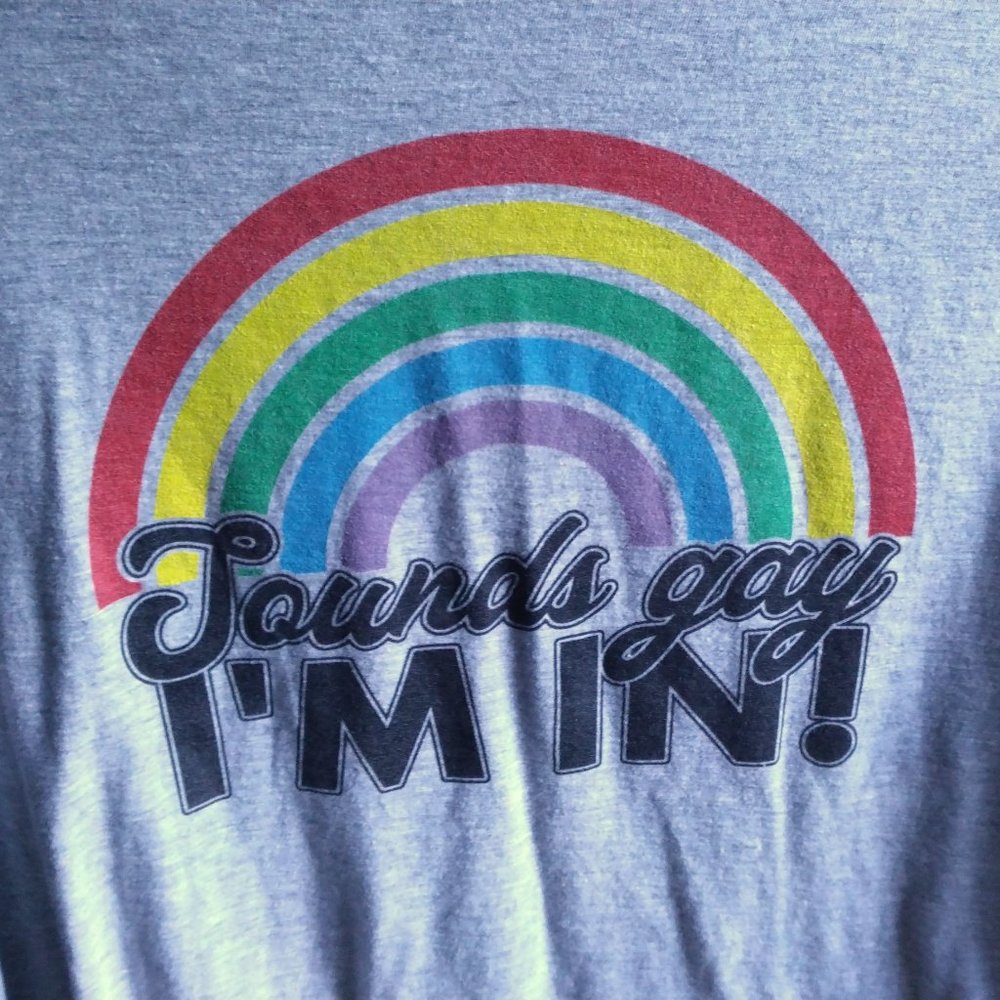 🌈Gay Pride!🌈 "Sounds Gay I'm In" design Baseball T-Shirt
